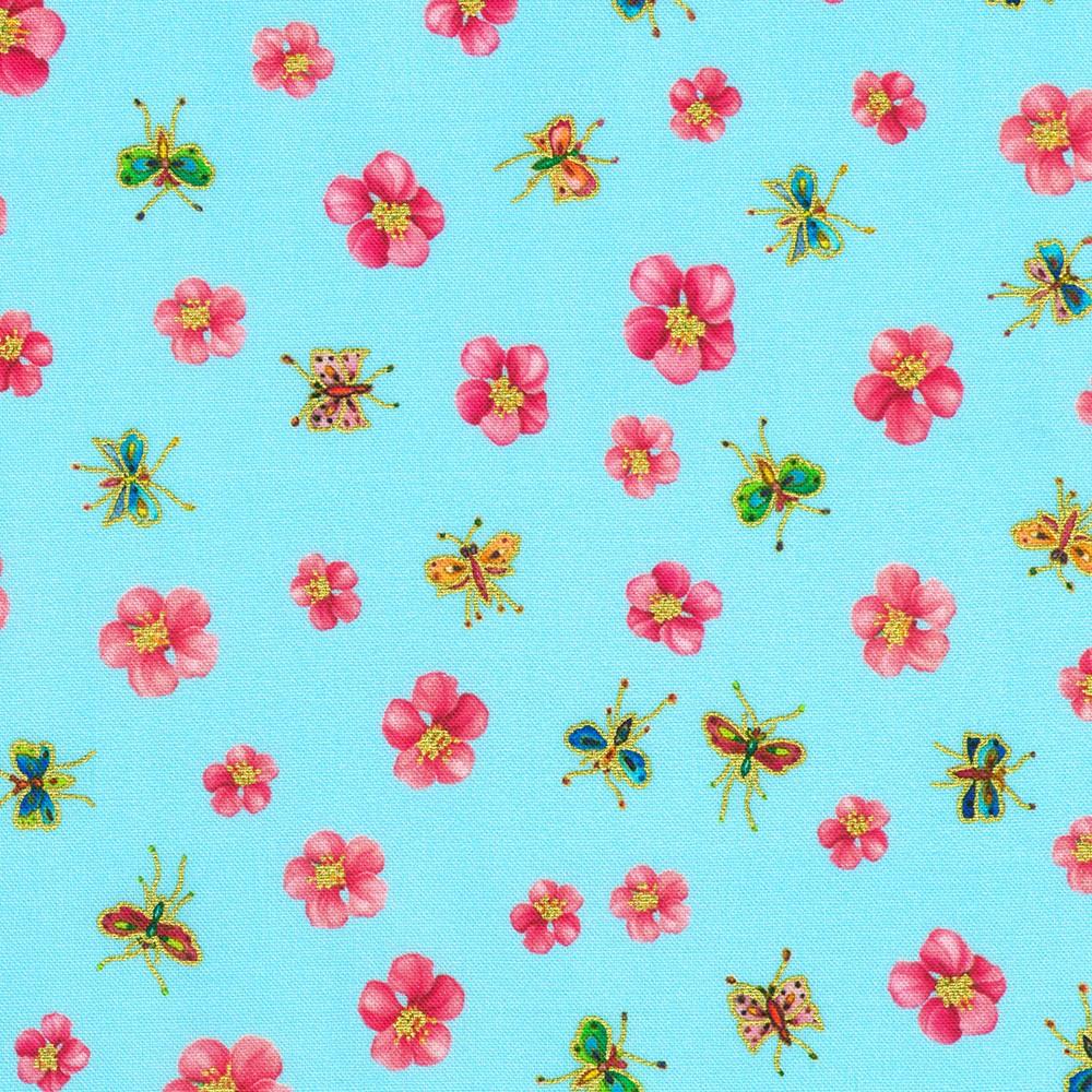 robert kaufman fabrics AXUDM-23381-192 SPRING by Parvaneh Holloway from Parvaneh's Hummingbirds