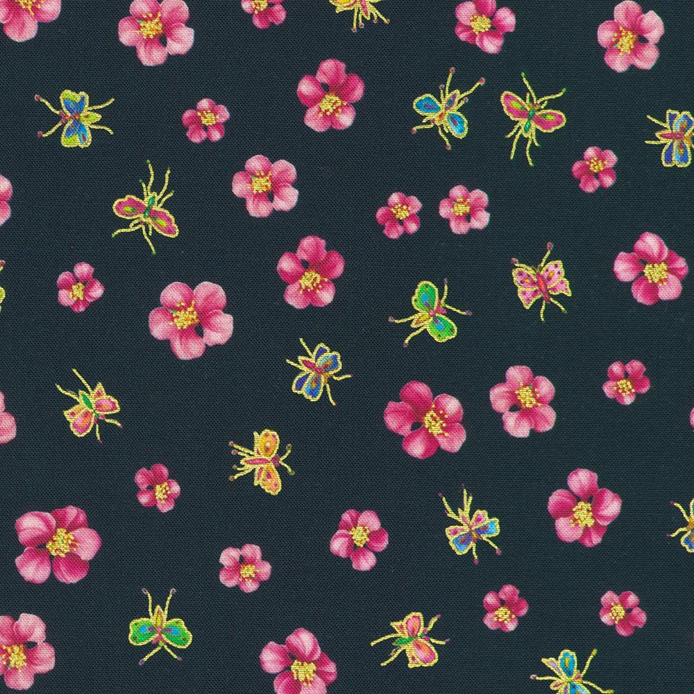 robert kaufman fabrics AXUDM-23381-231 NIGHTFALL by Parvaneh Holloway from Parvaneh's Hummingbirds