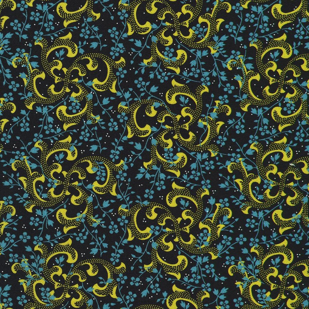 robert kaufman fabrics AZUD-23413-2 BLACK by Jill Shaulis from Love Mom