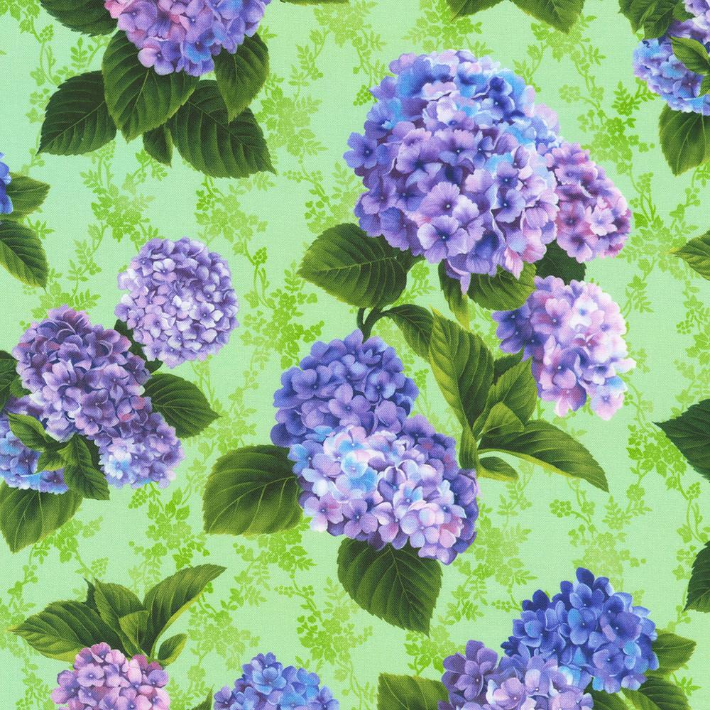 Robert Kaufman Fabrics FLHD-22988-7 GREEN From Hydrangea Grace