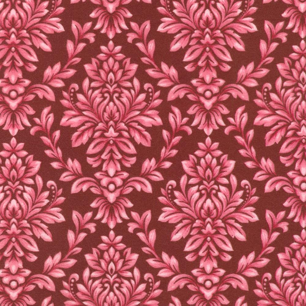 robert kaufman fabrics FLHF-21365-95 BURGUNDY from Bouquet of Roses Flannel