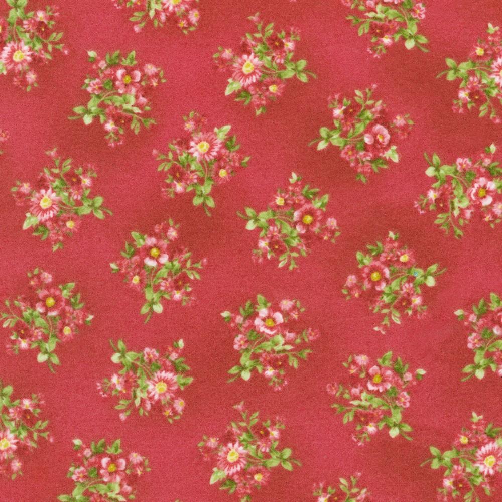 robert kaufman fabrics FLHF-21368-334 CURRANT from Bouquet of Roses Flannel