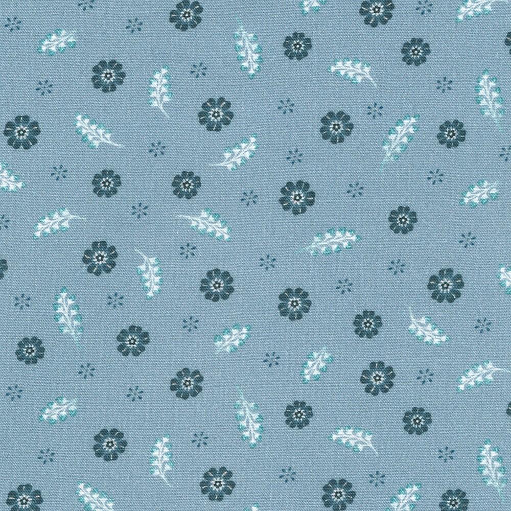 robert kaufman fabrics RCMD-22750-4 BLUE by Catherine Marion from Feathers and Flora