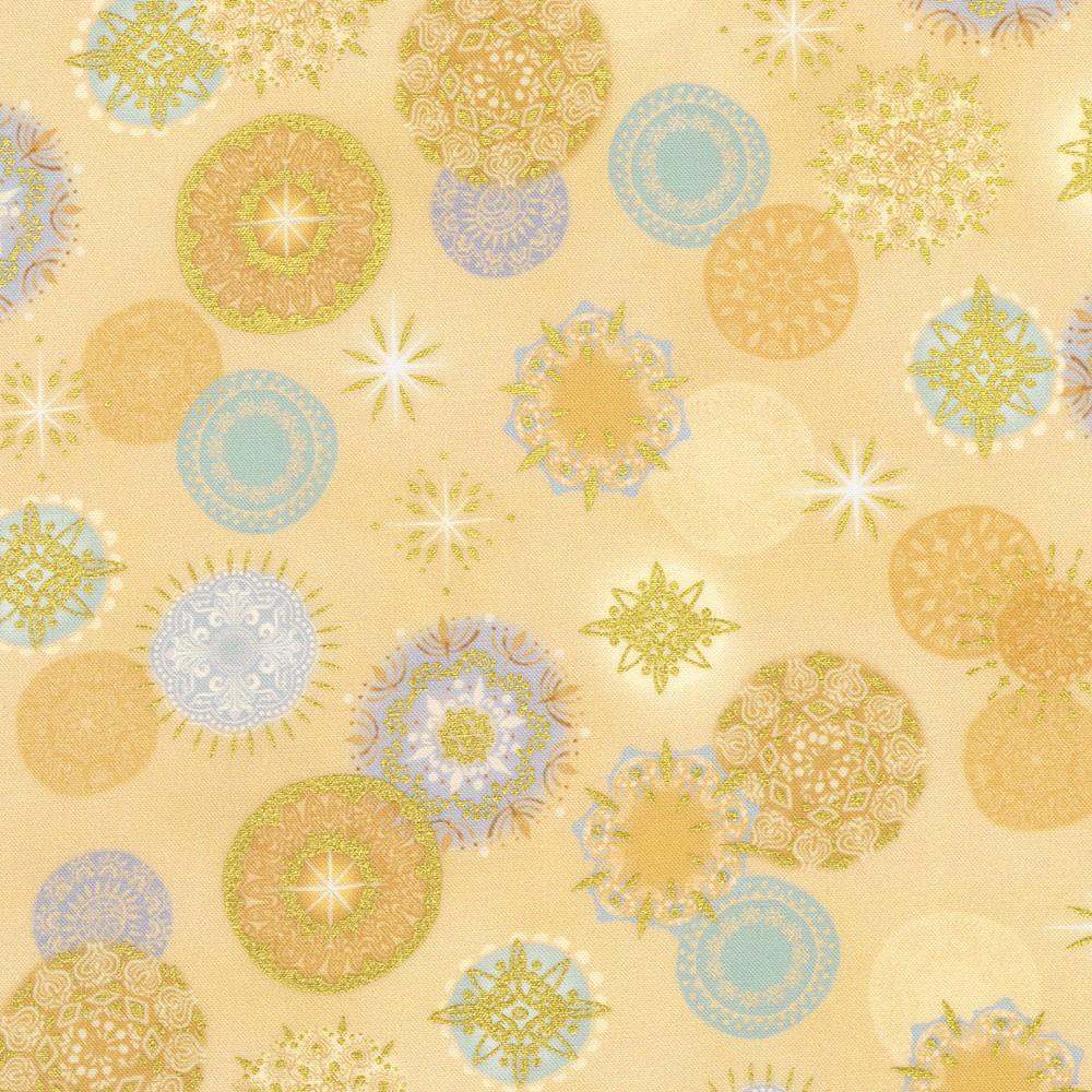 robert kaufman fabrics RRMDM-23729-84 CREAM by Reuben McHugh from Star of Wonder