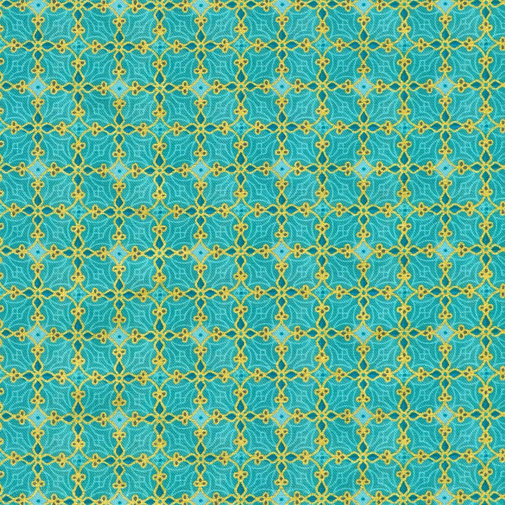 robert kaufman fabrics RRMDM-23730-81 TURQUOISE by Reuben McHugh from Star of Wonder