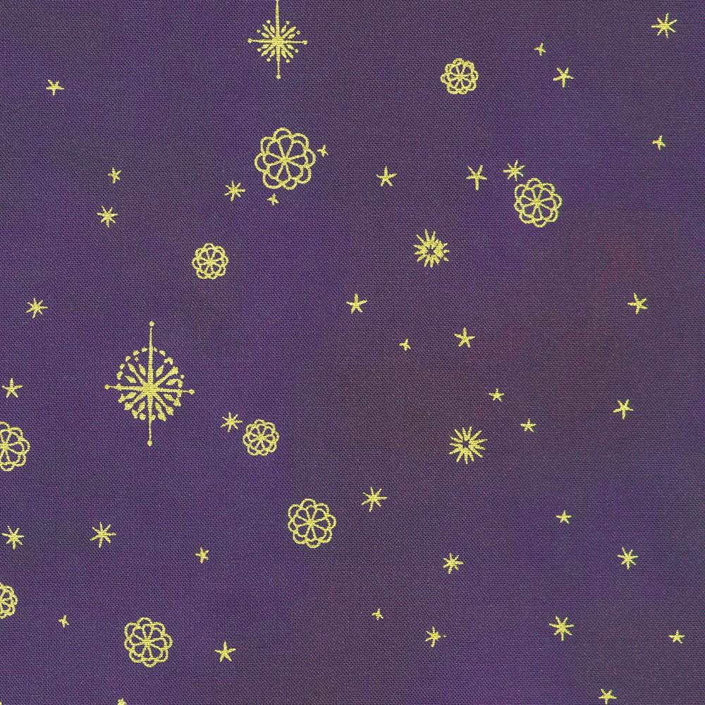 robert kaufman fabrics RRMDM-23731-413 NOBLE PURPLE by Reuben McHugh from Star of Wonder