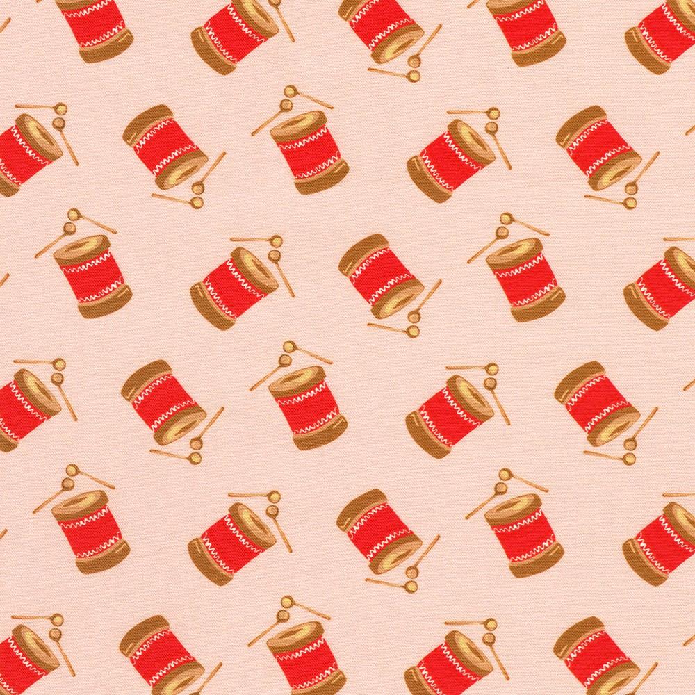 robert kaufman fabrics RSDD-24004-10 PINK by Sewing Down South from Holiday Nutcracker Collection