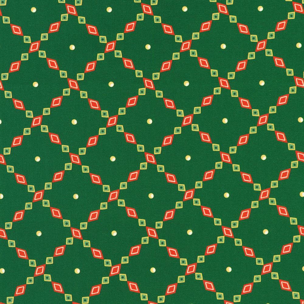 robert kaufman fabrics RSDD-24006-224 EVERGREEN by Sewing Down South from Holiday Nutcracker Collection