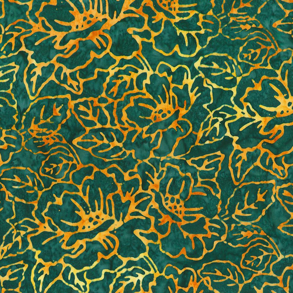 robert kaufman fabrics SRK-23134-211 ISLAND GREEN from Artisan Batiks: Sweet Blossoms