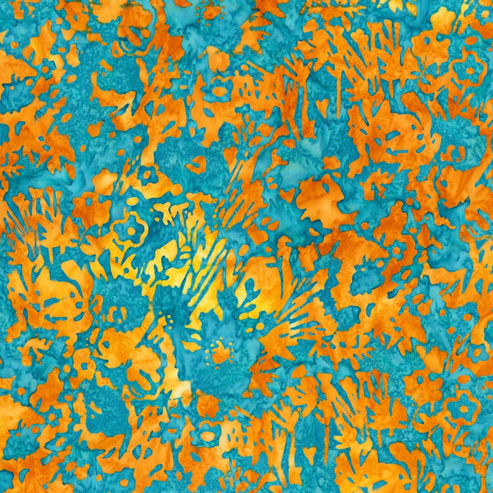 robert kaufman fabrics SRK-23135-464 TIGER LILY from Artisan Batiks: Sweet Blossoms