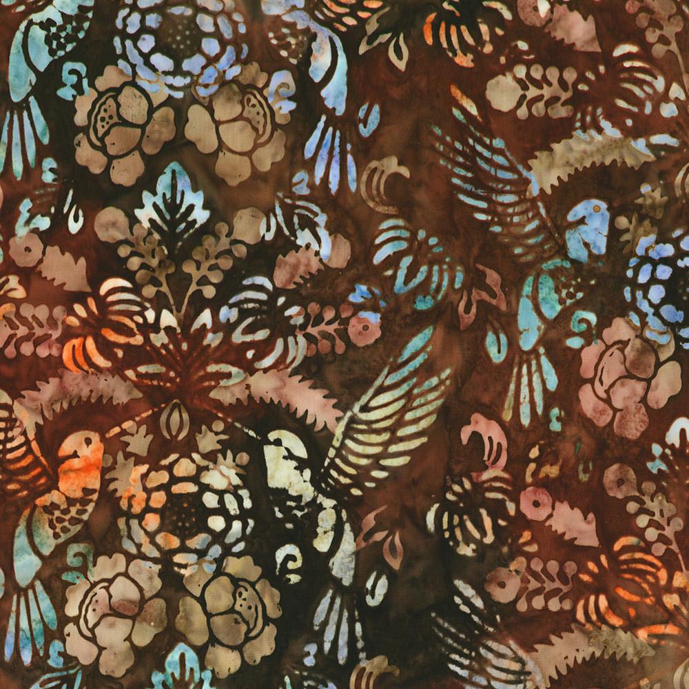 Robert Kaufman Fabrics SRK-23198-342 CHESTNUT From Artisan Batiks: Charming Hummingbirds