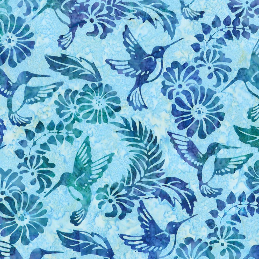 Robert Kaufman Fabrics SRK-23199-63 SKY From Artisan Batiks: Charming Hummingbirds