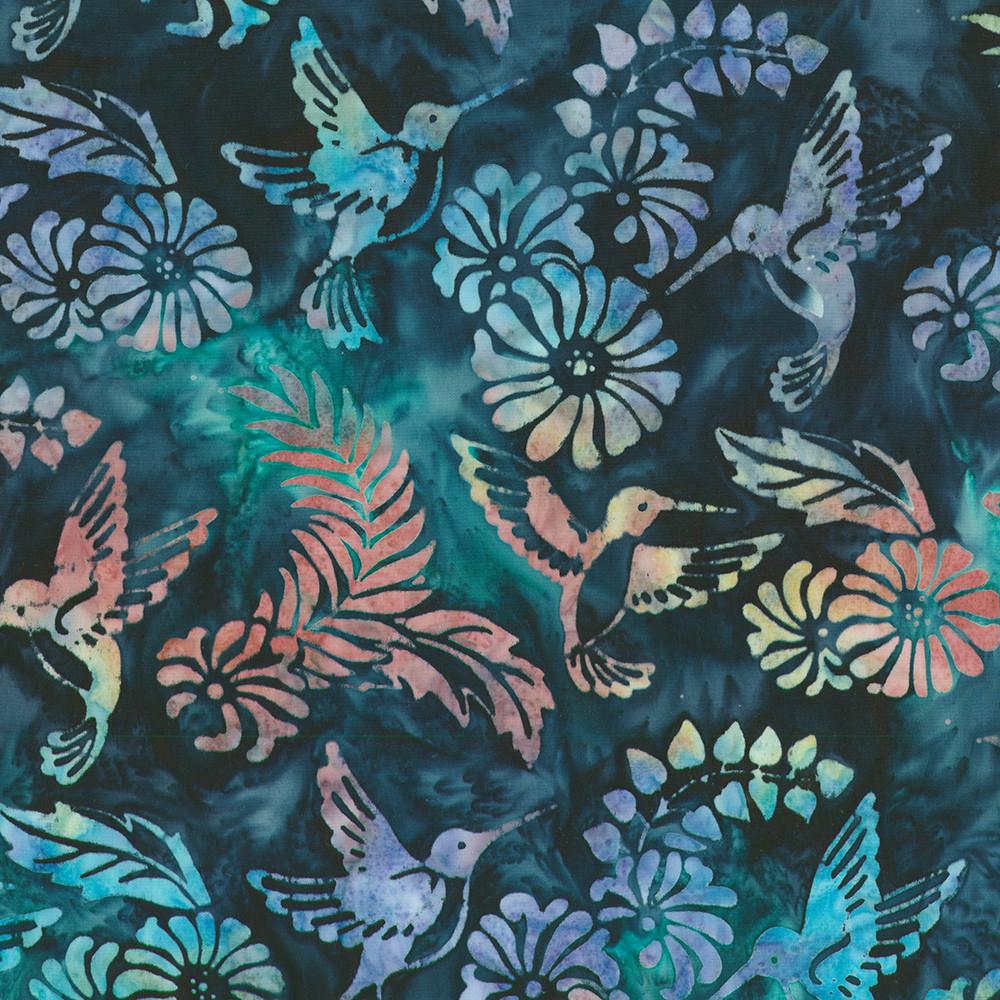 Robert Kaufman Fabrics SRK-23199-80 EVENING From Artisan Batiks: Charming Hummingbirds