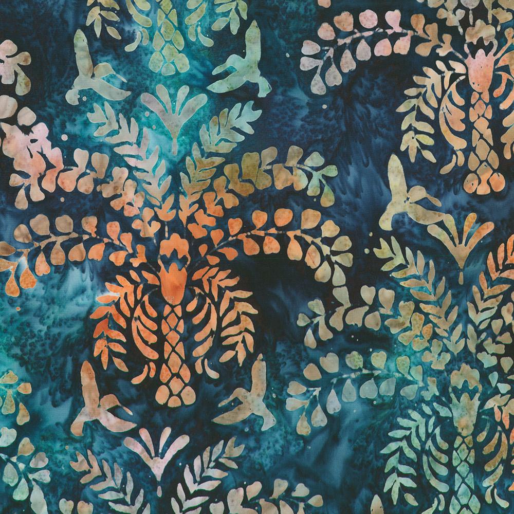 Robert Kaufman Fabrics SRK-23200-248 MARINE From Artisan Batiks: Charming Hummingbirds