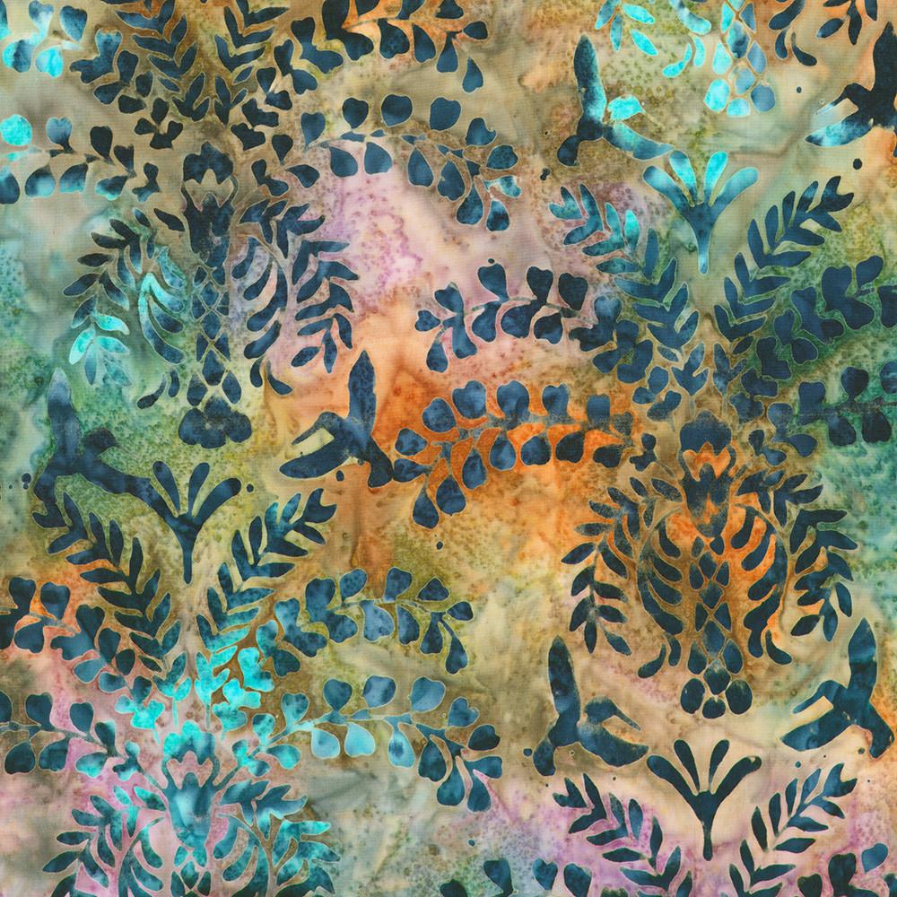 robert kaufman fabrics SRK-23200-445 HUMMINGBIRD from Artisan Batiks: Charming Hummingbirds