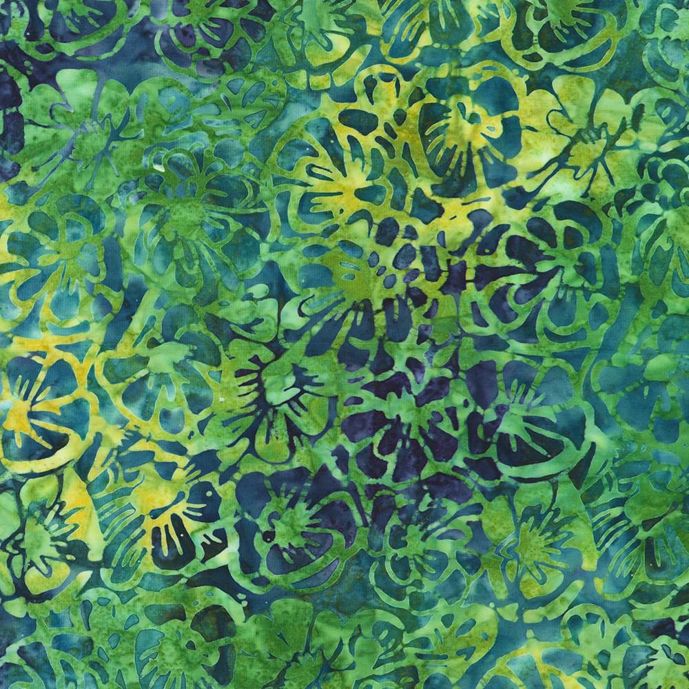 robert kaufman fabrics SRK-23393-53 BASIL from Artisan Batiks: Blooming Beauties