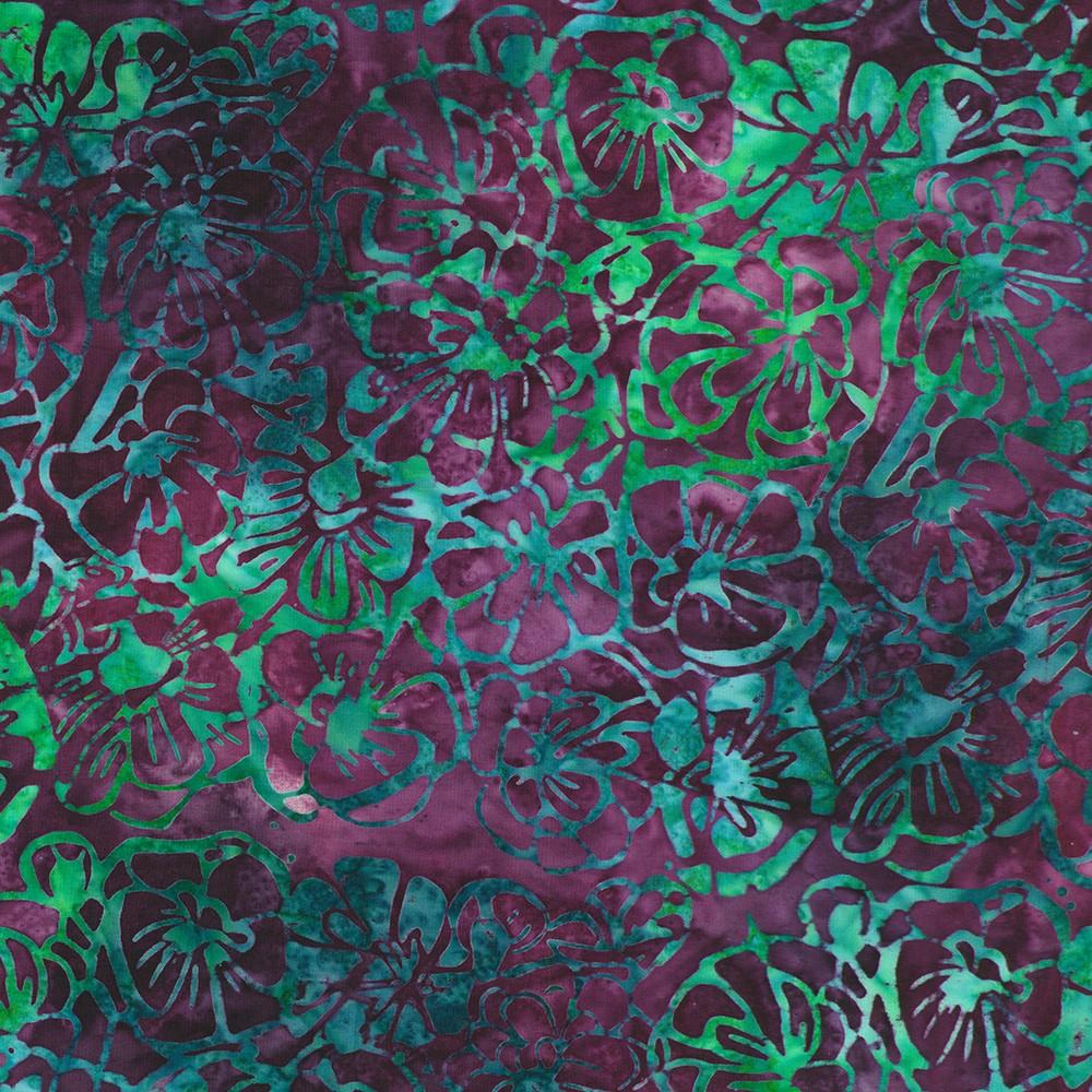 Robert Kaufman Fabrics SRK-23393-78 PEACOCK From Artisan Batiks: Blooming Beauties