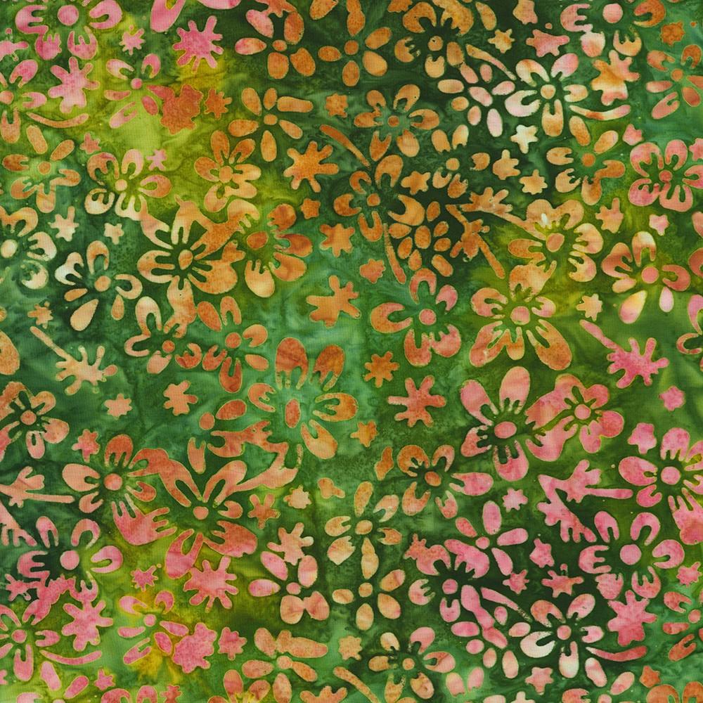robert kaufman fabrics SRK-23396-238 GARDEN from Artisan Batiks: Blooming Beauties
