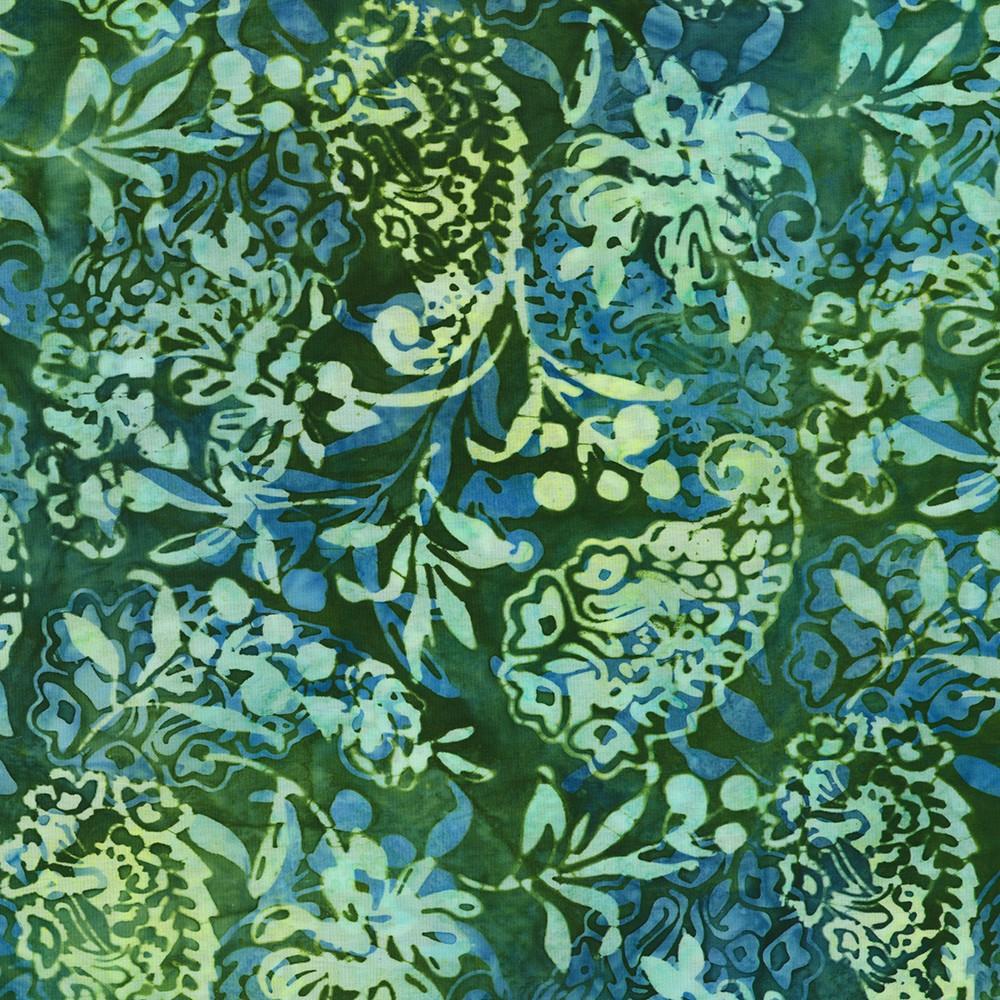Robert Kaufman Fabrics SRK-23397-45 MOSS From Artisan Batiks: Paisley Garden