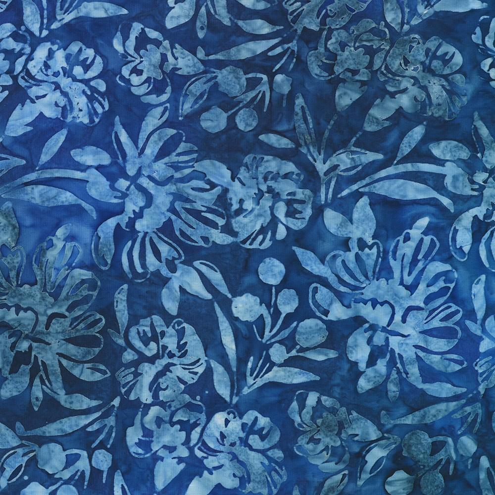 robert kaufman fabrics SRK-23398-4 BLUE from Artisan Batiks: Paisley Garden