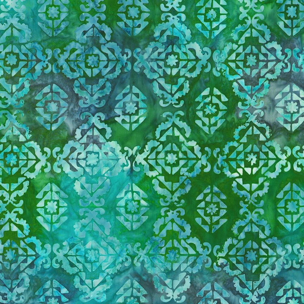 robert kaufman fabrics SRK-23400-211 ISLAND GREEN from Artisan Batiks: Paisley Garden