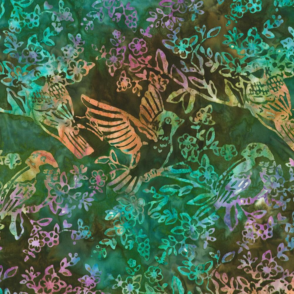 robert kaufman fabrics SRK-23677-445 HUMMINGBIRD from Artisan Batiks: Backyard Birds