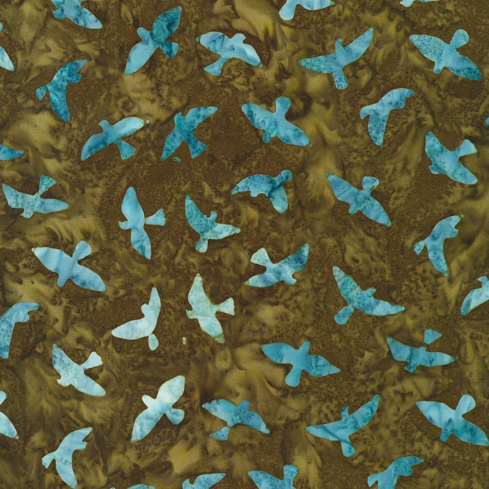 robert kaufman fabrics SRK-23680-180 RUSSET from Artisan Batiks: Backyard Birds