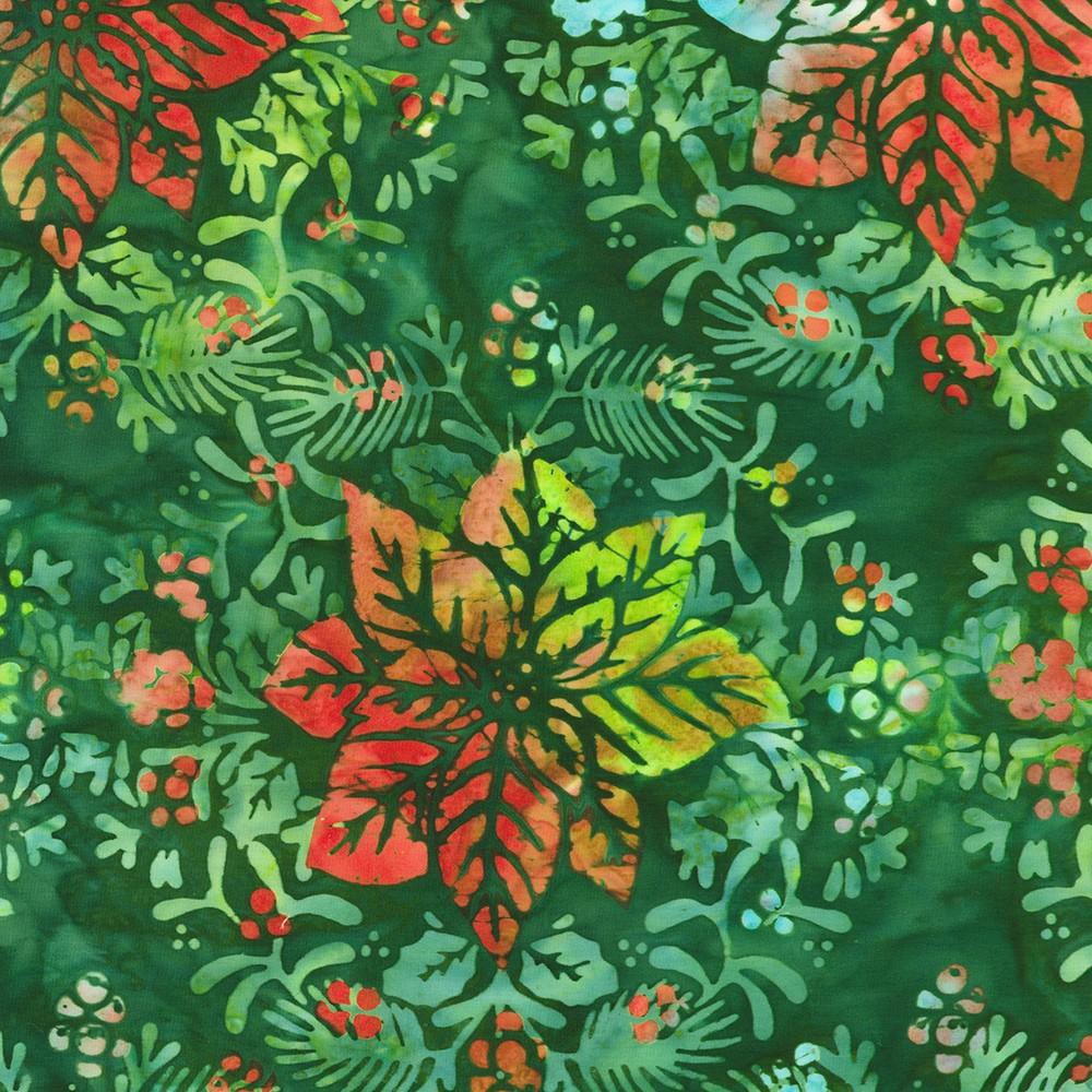 robert kaufman fabrics SRK-23949-240 HOLLY from Artisan Batiks: Christmas Cheer