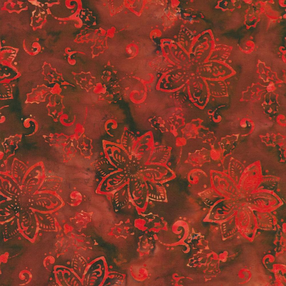 robert kaufman fabrics SRK-23950-280 WINE from Artisan Batiks: Christmas Cheer