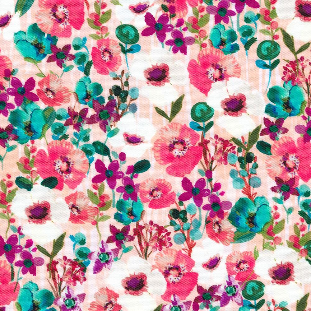 robert kaufman fabrics SRKD-22689-111 FLAMINGO from Artful Blooms