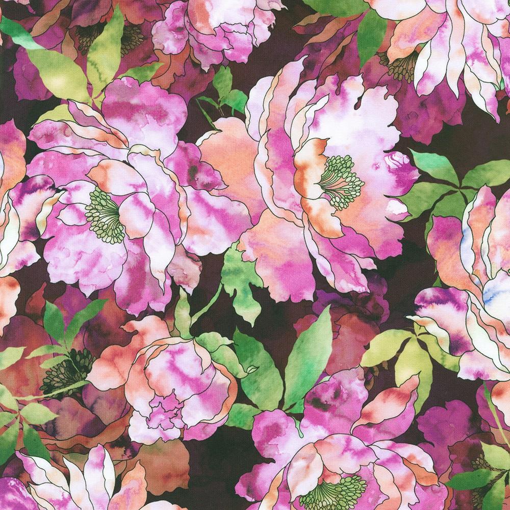 robert kaufman fabrics SRKD-23075-24 PLUM from Bella Blossoms