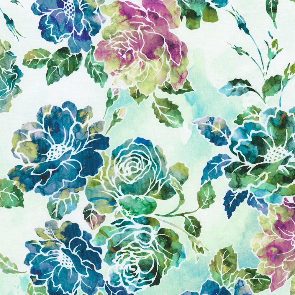 robert kaufman fabrics SRKD-23076-270 MEADOW from Bella Blossoms