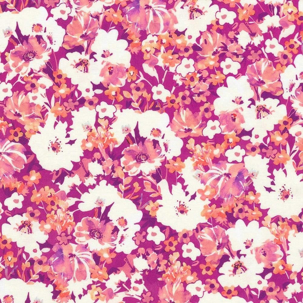robert kaufman fabrics SRKD-23078-143 CORAL from Bella Blossoms