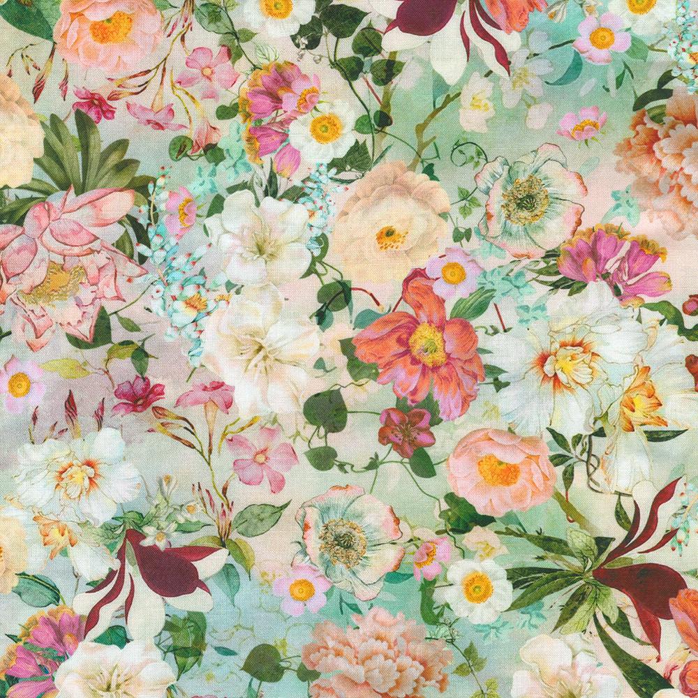 robert kaufman fabrics SRKD-23269-238 GARDEN from Serene Dream