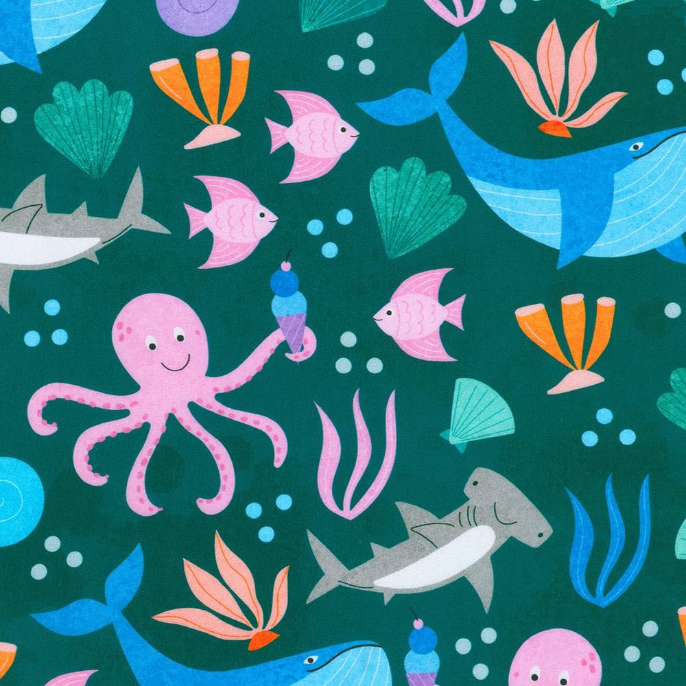 robert kaufman fabrics SRKD-23361-213 TEAL from Sea Splash