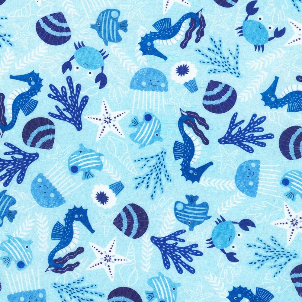 robert kaufman fabrics SRKD-23363-4 BLUE from Sea Splash