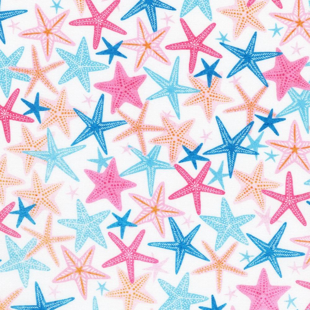 robert kaufman fabrics SRKD-23364-1 WHITE from Sea Splash