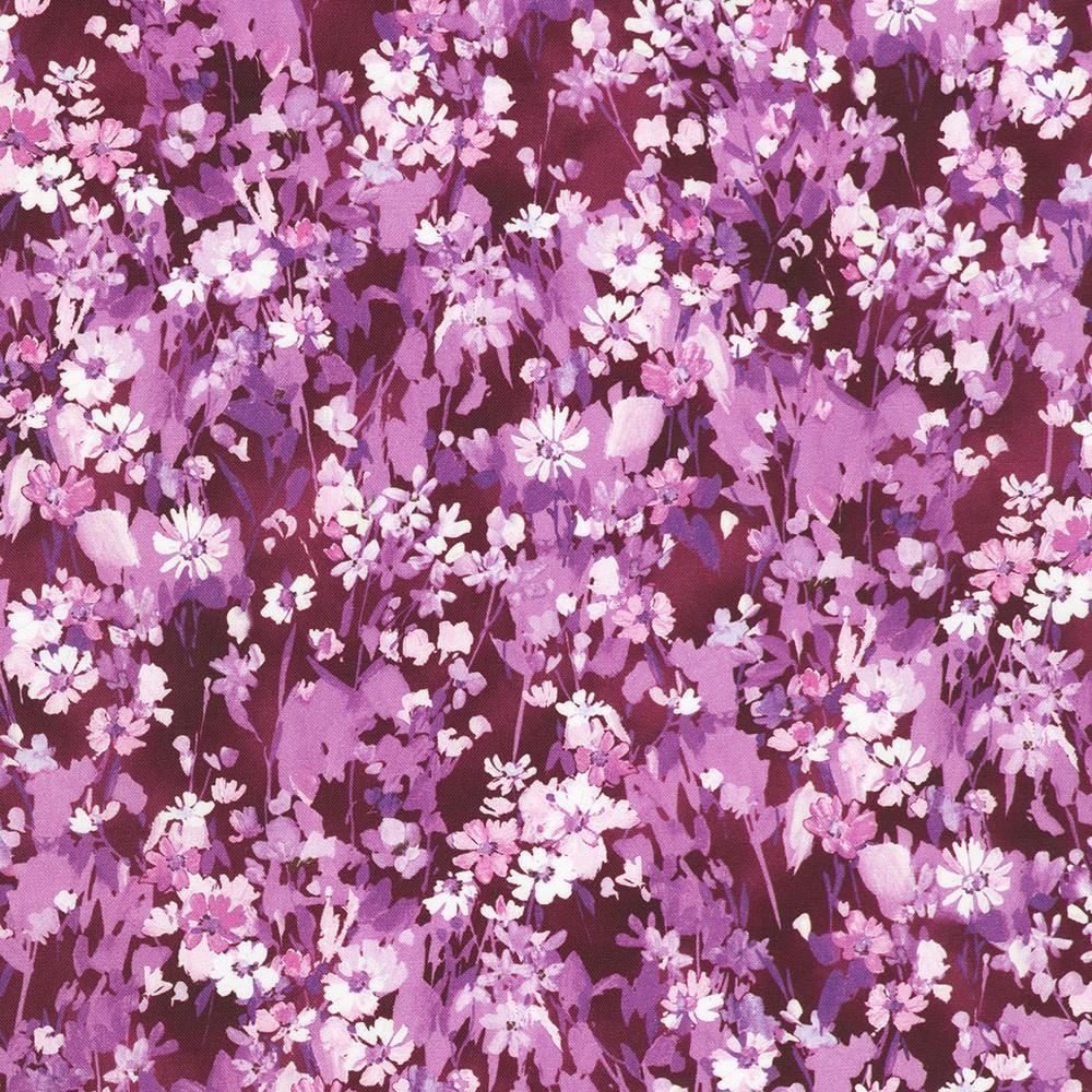 Robert Kaufman Fabrics SRKD-23402-353 GERANIUM From Painterly Petals-Valley