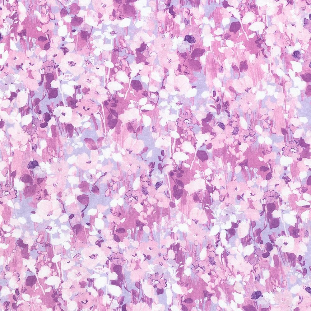 Robert Kaufman Fabrics SRKD-23403-23 LAVENDER From Painterly Petals-Valley