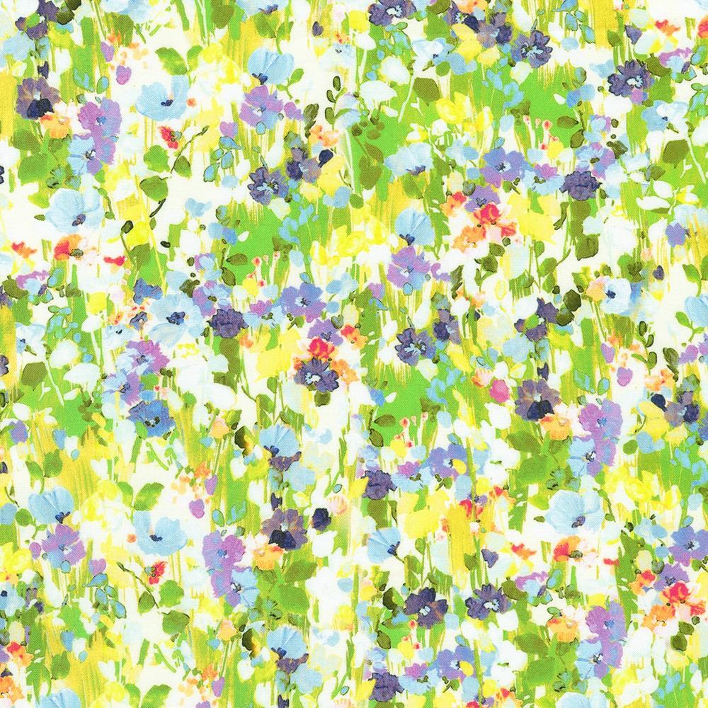 Robert Kaufman Fabrics SRKD-23403-35 SPRIG From Painterly Petals-Valley