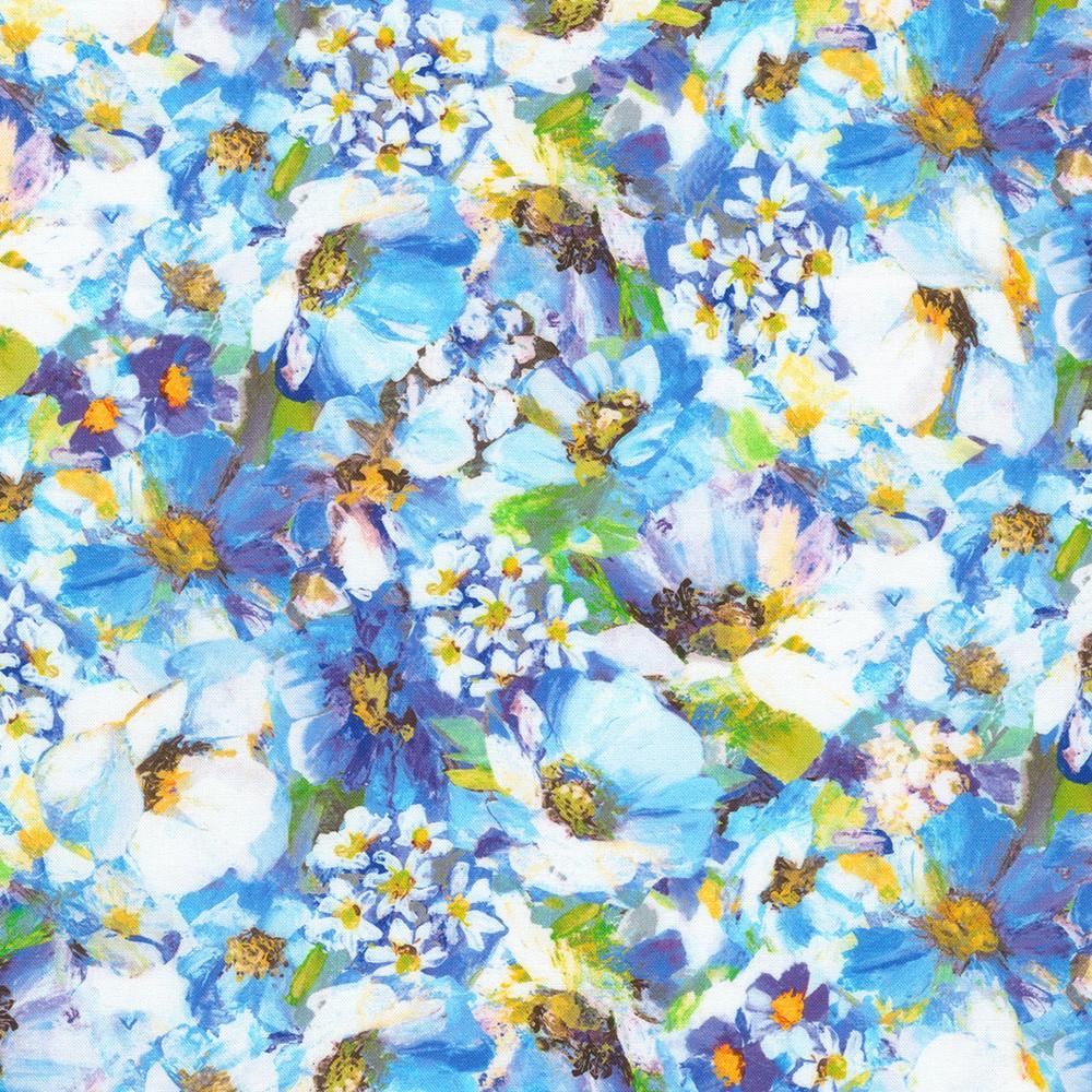 robert kaufman fabrics SRKD-23405-412 DOVE from Painterly Petals-Valley