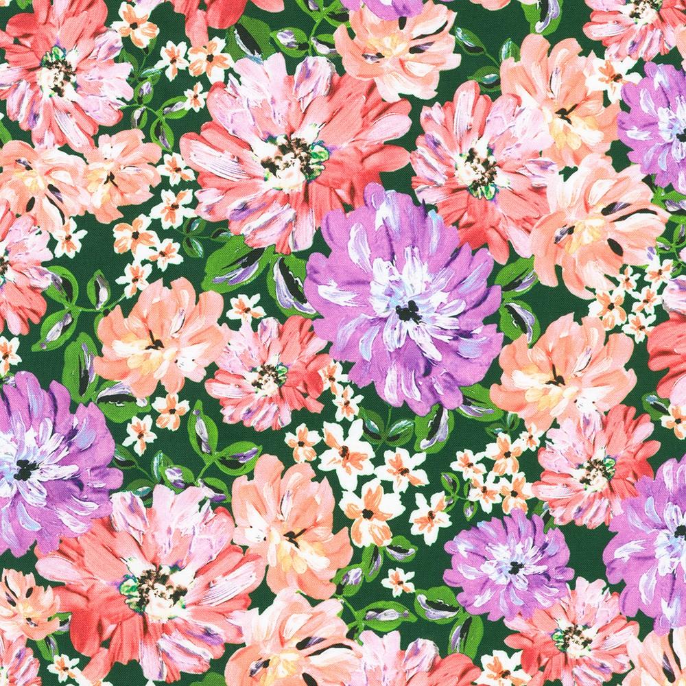 robert kaufman fabrics SRKD-23406-472 DAHLIA from Painterly Petals-Valley