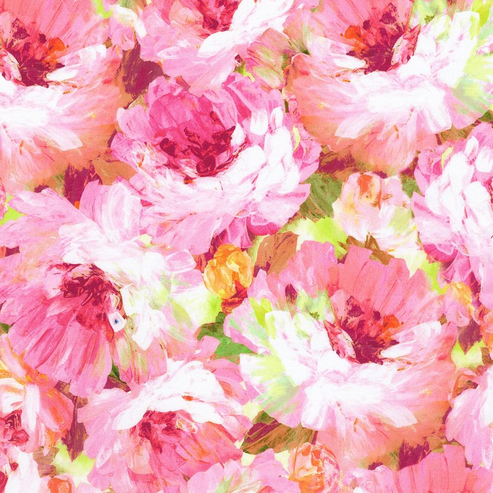 robert kaufman fabrics SRKD-23409-319 HONEYSUCKLE from Painterly Petals-Valley