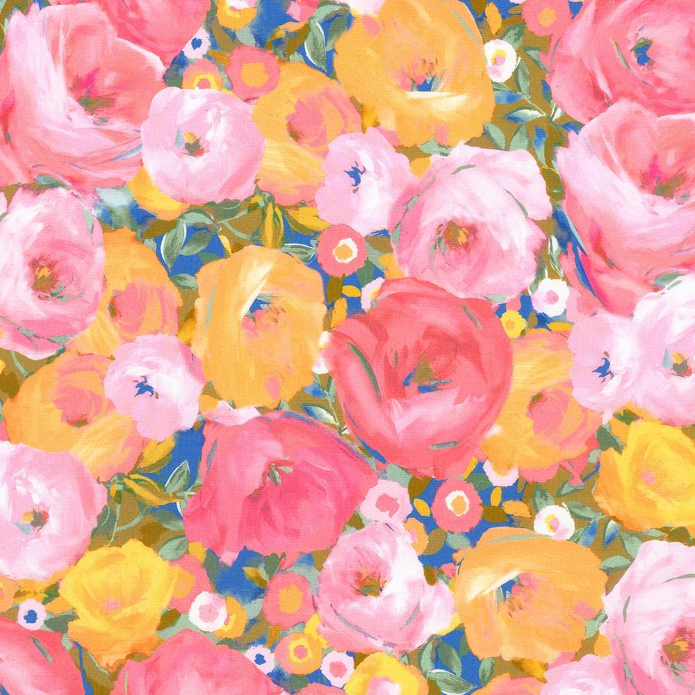 robert kaufman fabrics SRKD-23410-404 WOODROSE from Painterly Petals-Valley