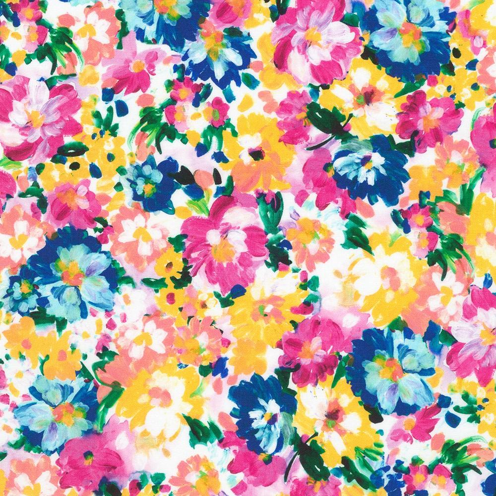 Robert Kaufman Fabrics SRKD-23411-286 WILD From Painterly Petals-Valley