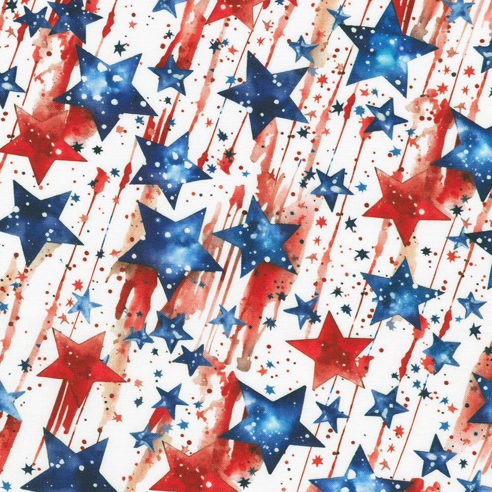 robert kaufman fabrics SRKD-23431-1 WHITE from Stars and Stripes