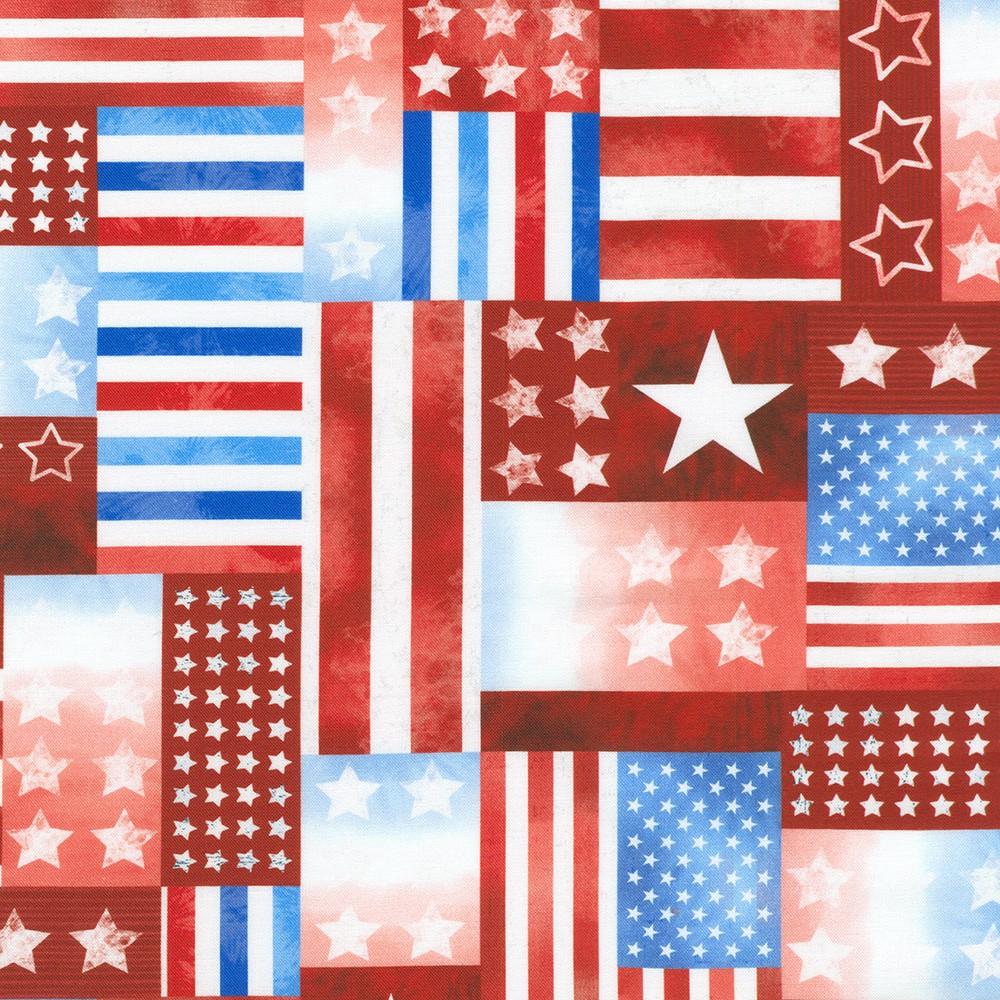 Robert Kaufman Fabrics SRKD-23433-3 RED From Stars And Stripes