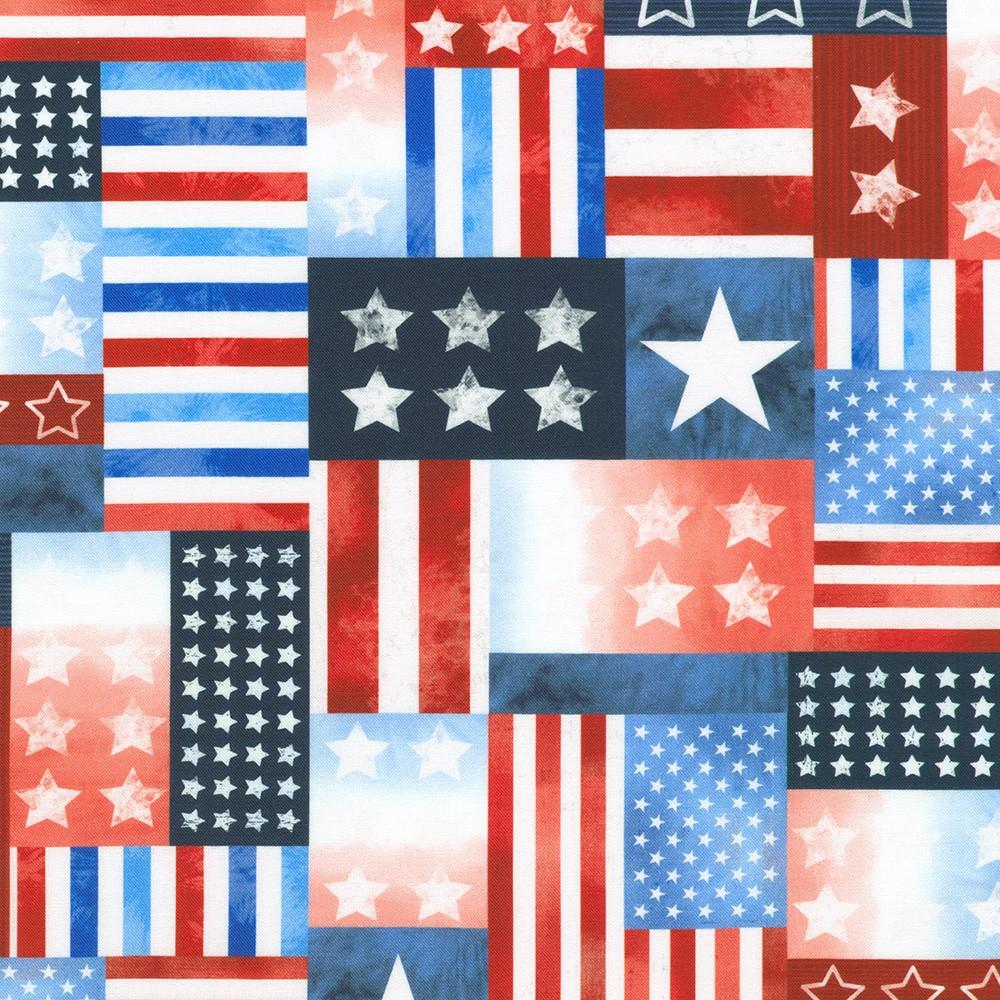robert kaufman fabrics SRKD-23433-4 BLUE from Stars and Stripes