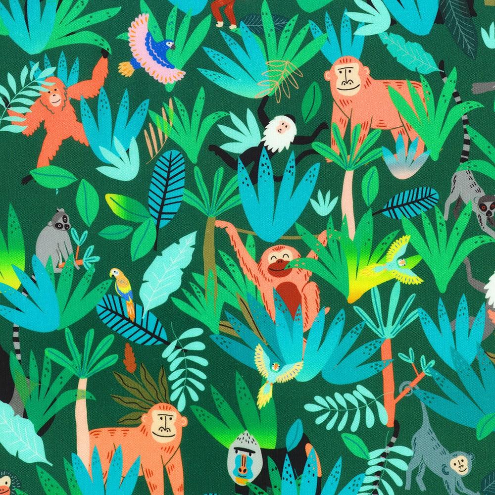 robert kaufman fabrics SRKD-23454-45 MOSS from Treetop Jungle