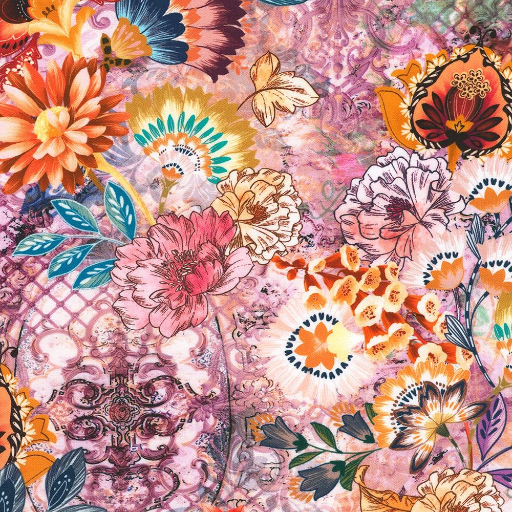 robert kaufman fabrics SRKD-23486-233 BERRY from Baroque Bloom